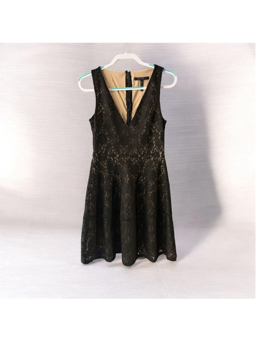 Women's BCBGMAXAZRIA Black Lace Mini Dress Size S